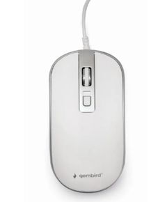 Mouse GEMBIRD MUS-4B-06-WS WHITE/SILVER