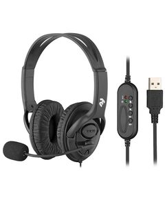 Headphone 2E PC headset stereo Over-ear CH13 USB, omni-mic, 2m, black