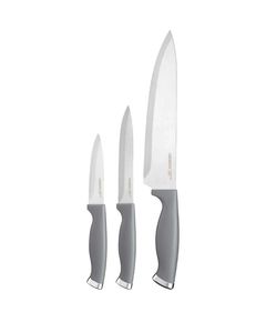 Ardesto Knives Set Gemini Gourmet, 3pcs, stainless steel, plastic, gray