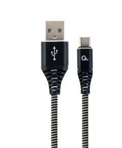 კაბელი Gembird CC-USB2B-AMCM-1M-BW USB Type-C 1m Black/White  - Primestore.ge