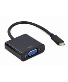 Adapter Gembird A-CM-VGAF-01 USB Type-C to VGA adapter cable 15cm Black