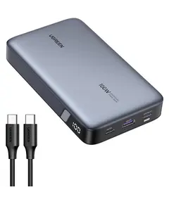 Portable charger UGREEN PB720(25188), 20000mAh, USB Type-C, USB, Two-way Power Bank, Gray