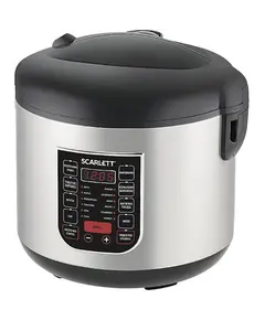 Multicooker (black) Power, W: 900, Number of programs: 22, Heating function: Yes, Program "Baking": Yes, Bowl volume, l: 5,Accessories included: Stirring spoon, measuring cup, steamer