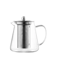 ჩაიდანი Ardesto Teapot Gemini Milano, 750ml, borosilicate glass, stainless steel, transparent  - Primestore.ge