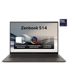 ნოუთბუქი Asustek Zenbook S 14" 3K OLED U7-155H 32GB 1TB SSD Inetgrated Graphics GREY  WIN 11 HOME  - Primestore.ge