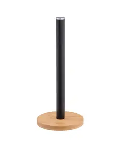 ხელსახოცის დასადგამი Ardesto Paper Towel Holder Midori 15х34cm, metal, bamboo, black - Primestore.ge