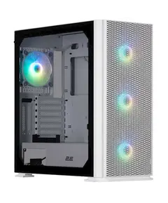 ქეისი 2E 2E-GI01W Vertex, Computer Case, Large MidT, ATX, E-ATX, micro-ATX, mini-ITX, USB 3.0, USB Type-C, 2xUSB 2.0, White - Primestore.ge