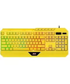 კლავიატურა 2E 2E-KG315UYW, Wired, RGB, USB, Gaming Keyboard, Yellow - Primestore.ge