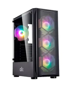 ქეისი ALLX AX-G1944, Computer Case, ATX, MATX, USB 3.0x1, USB 1.0x2, AUDIO, Black - Primestore.ge