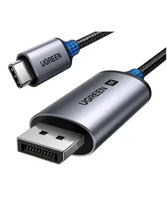 Video cable UGREEN CM556 (25839), 8K Type C to DisplayPort, 3m, Black/Grey