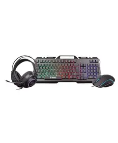 კლავიატურა + მაუსი + ყურსასმენი YENKEE PREMIUM GAMING SET 3in1 ECLIPSE  - Primestore.ge