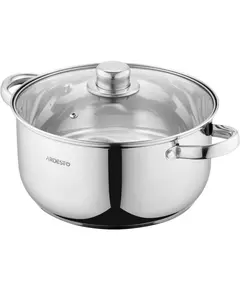 ქვაბი Ardesto Casserole with glass lid Gemini Gourmet Aosta, 5l, stainless steel  - Primestore.ge