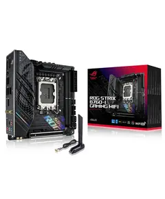 დედა დაფა ASUS ROG STRIX B760-I GAMING WIFI s1700 B760 2xDDR5 M.2 HDMI DP Wi-Fi BT mITX  - Primestore.ge