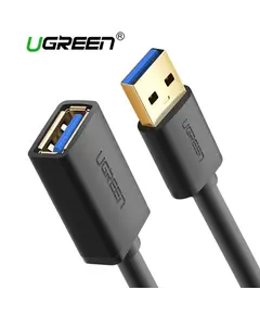 USB დამაგრძელებელი Ugreen US129 (30126) USB 3.0 A male to female flat cable Black 1.5M Extension Cable  - Primestore.ge