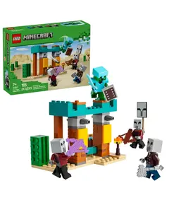 ლეგო LEGO Constructor Minecraft The Illager Desert Patrol Set  - Primestore.ge