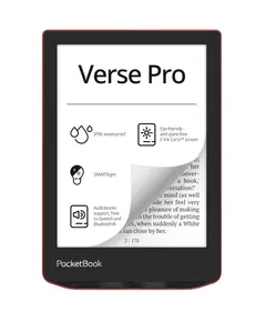ელექტრონული წიგნი PocketBook PB634-3-CIS 634 Verse Pro, 6", 512MB, 16GB, Wi-Fi, Bluetooth, E-Book Reader, Passion Red  - Primestore.ge