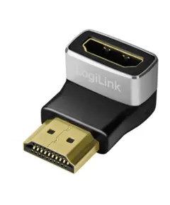 Adapter Logilink AH0005A HDMI adapter A/M to A/F 90° angled 8K/60Hz Black/Grey