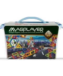 მაგნიტური კონსტრუქტორი Magplayer Designer magnetic box set 118  - Primestore.ge