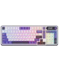 Royal Kludge RK S98 RGB Mechanical Keyboard, Chartreuse switch, Smart Display, Hot Swappable, Type-C wired, Bluetooth 5.0, 2.4GHz, Blackber