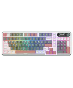 Royal Kludge RK S98 RGB Mechanical Keyboard, Chartreuse switch, Smart Display, Hot Swappable, Type-C wired, Bluetooth 5.0, 2.4GHz, Camping