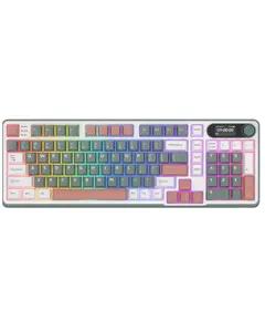 კლავიატურა Royal Kludge RK S98 RGB Mechanical Keyboard, Brown switch, Smart Display, Hot Swappable, Type-C wired, Bluetooth 5.0, 2.4GHz, Camping  - Primestore.ge