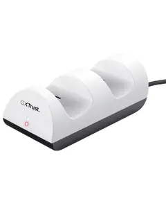 ჯოისტიკის დამტენი Trust GXT254, USB-C, USB, Duo Charging Dock for PS5, White  - Primestore.ge