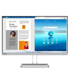 მონიტორი Lenovo 67ACKAC4EU L27e-40, 27", Monitor, FHD, VA, HDMI, VGA, Cloud Grey  - Primestore.ge