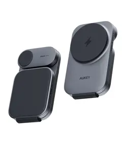 უსადენო დამტენი Aukey 3 in-1 15W LC-MC312 MagFusion Z Qi2 Foldable Wireless Charging Station - Gray  - Primestore.ge
