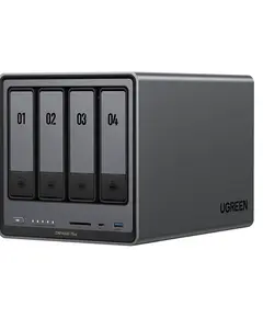 Storage System UGREEN NASync DXP4800 Plus (35261), Intel Gold 8505, 8GB, Diskless, RJ45, USB, Type-C, HDMI, Space Gray