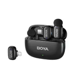 მიკროფონი BOYA Mini 12 Ultracompact 2.4GHz Wireless Microphone System Black  - Primestore.ge