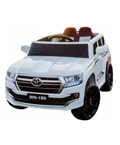ბავშვის ელექტრო მანქანა TOYOTA D-189 კაუჩუკის საბურავებით,ტყავის სკამით - Primestore.ge