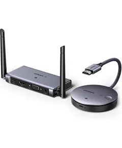უსადენო HDMI გადამცემი UGREEN CM586 (90909A), 4K@30Hz Wireless HDMI Transmitter And Receiver, Grey  - Primestore.ge