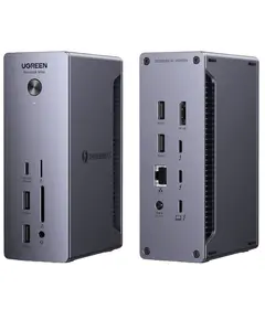 USB-C ჰაბი UGREEN U710 (25054EU) Revodok Max 213, Type-C, USB-A, DP, SD/TF, 3.5mm, Ethernet, USB-C Hub 13-in-1 Docking Station, Grey  - Primestore.ge