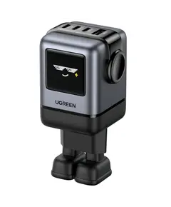მობილურის დამტენი UGREEN X688 (45515B) Nexode Uno RobotGaN, 100W, USB, Type-C, Phone Charger, Grey  - Primestore.ge