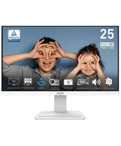 Monitor MSI 9S6-3PC7CH-054 PRO MP253W, 24.5", Monitor, FHD, IPS, HDMI, DP, VGA, White