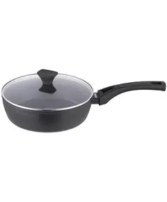Ardesto Deep Fry pan with lid Gemini Livorno, 24cm, aluminum, black