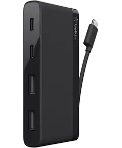 USB ჰაბი Belkin USB-C 4-PORT MINI HUB,3.0,BLK - Primestore.ge
