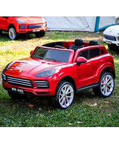ბავშვის ელექტრო მანქანა porsche WN-608-RED, ტყავის სავარძლით - Primestore.ge