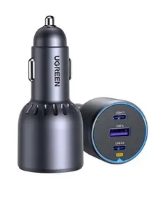 Car Charger UGREEN EC703 (35024), 75W, Type-C, USB-A, 3 Port Fast Car Charger, Grey
