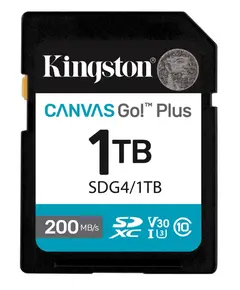 ფლეშ მეხსიერების ბარათი Kingston Canvas Go Plus 1TB SD Card | Up to 200MB/s | Class 10, UHS-I, U3, V30 | SDG4/1TB  - Primestore.ge