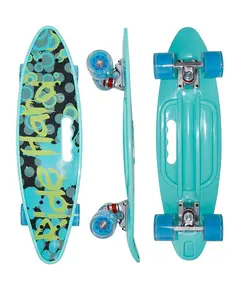Skateboard M350YST-RIDE with glowing wheels and handle