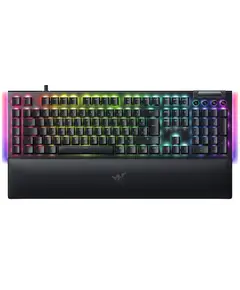 კლავიატურა Razer Keyboard mechanical BlackWidow V4, 114key, Yellow Switch, USB-A, EN/RU, RGB, black  - Primestore.ge