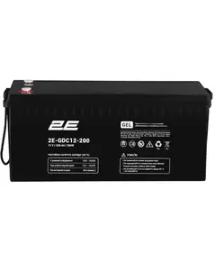 უწყვეტი კვების წყაროს ელემენტი 2E 2E-GDC12-200 GDC, 12V, 200Ah, GEL VRLA, Uninterruptible Power Supply Element, Black  - Primestore.ge