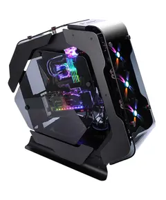 კომპიუტერის ქეისი Zalman PC case Z-MACHINE 500 without PSU, 2xUSB3.0, 2xUSB2.0, 1xUSB 3.1 Type-C, 5x120mm ARGB, VGA 400mm, LCS ready, TG Side Panel, ATX, black - Primestore.ge