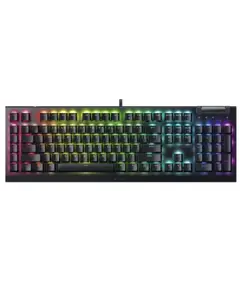 კლავიატურა Razer Keyboard mechanical BlackWidow V4 X, 110key, Yellow Switch, USB-A, EN, RGB, black  - Primestore.ge