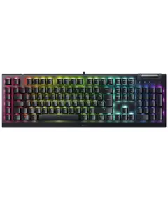 კლავიატურა Razer Keyboard mechanical BlackWidow V4 X, 110key, Yellow Switch, USB-A, EN/RU, RGB, black  - Primestore.ge