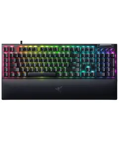 კლავიატურა Razer Keyboard mechanical BlackWidow V4, 114key, Yellow Switch, USB-A, EN, RGB, black  - Primestore.ge