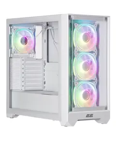 ქეისი 2E 2E-G2302W Dominator Pro, Computer Case, MidT, ATX, Mini-ITX, Micro-ATX, 2xUSB3.0, USBType-C, White - Primestore.ge