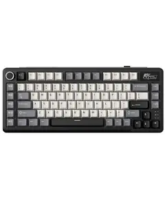 კლავიატურა Royal Kludge RK L75 RGB Mechanical Keyboard, Cream Switch, Hot Swappable, Wireless, Type-C, Bluetooth, 2.4GHz, Knight Black  - Primestore.ge