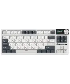 კლავიატურა Royal Kludge RK S85 RGB Mechanical Keyboard, Cloud Switch, Hot Swappable, Wireless, Type-C, Bluetooth, 2.4GHz, White Night  - Primestore.ge